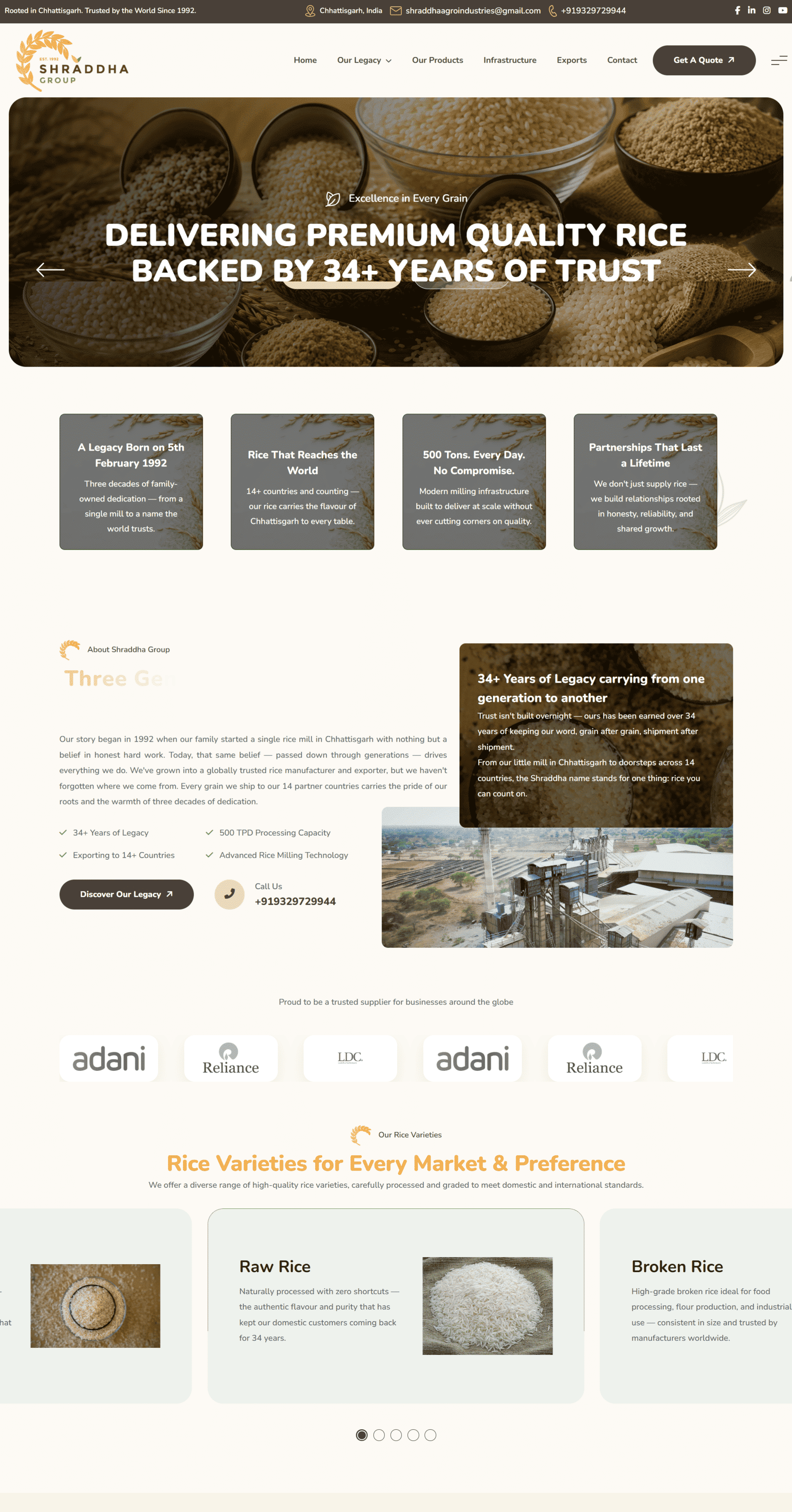 Shraddha Group Agriculture Website